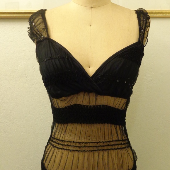 Tops - Black Sequins Top